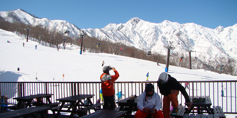 標高1515m、アルプス平のレストラン